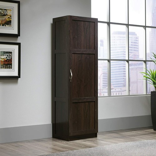 Dark brown wooden pantry - brown,