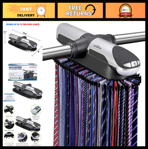 Motorized tie rack organizer - tie,