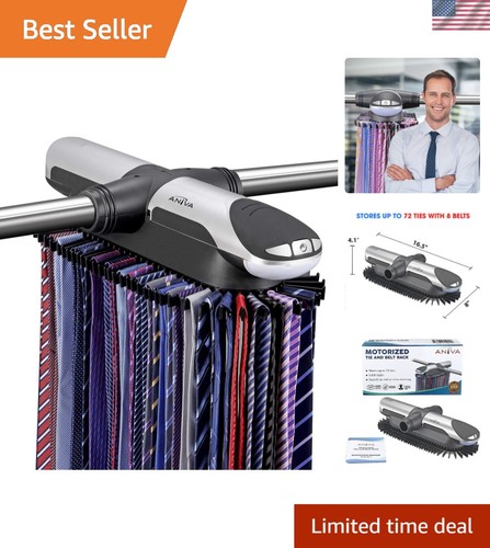 Motorized tie rack - rack, closet