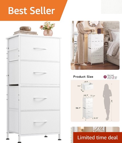 Compact white nightstand - compact,