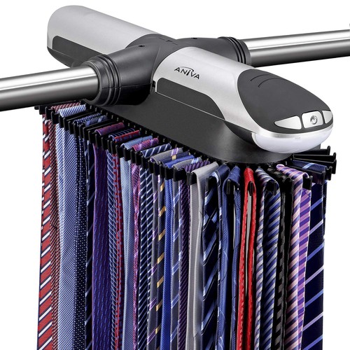 Motorized tie rack closet - rack,