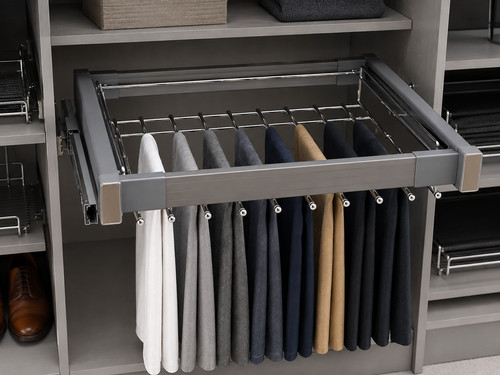 Pull out wardrobe trouser rack - wardrobe,