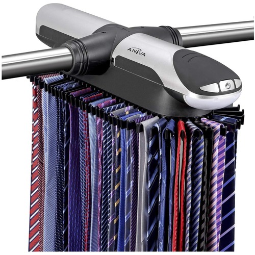 Motorized tie rack closet - rack,